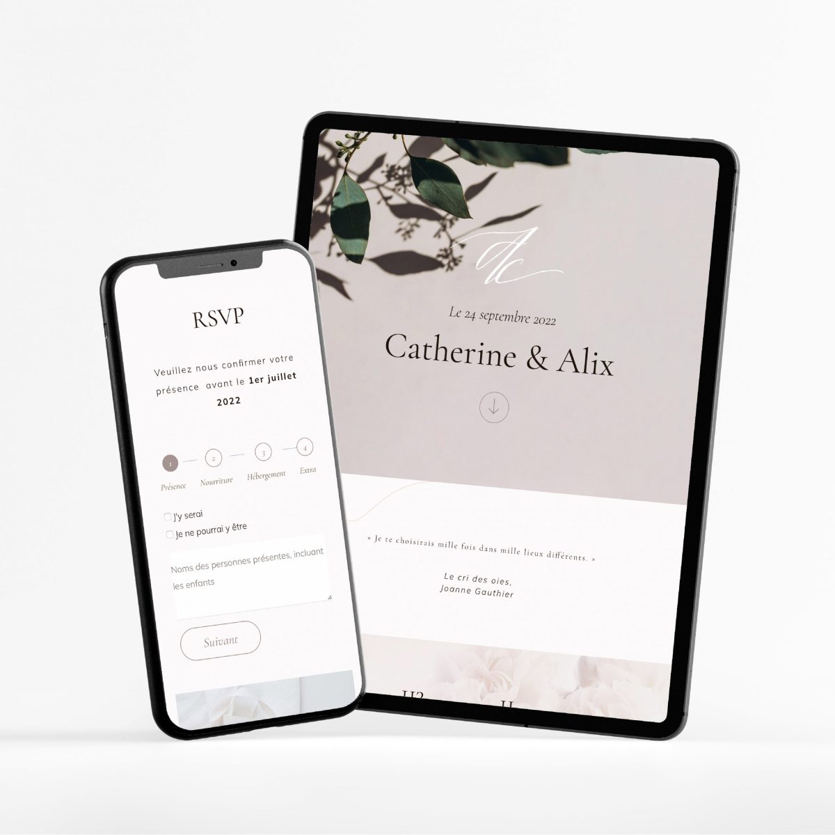 Wedding Website with RSVP form