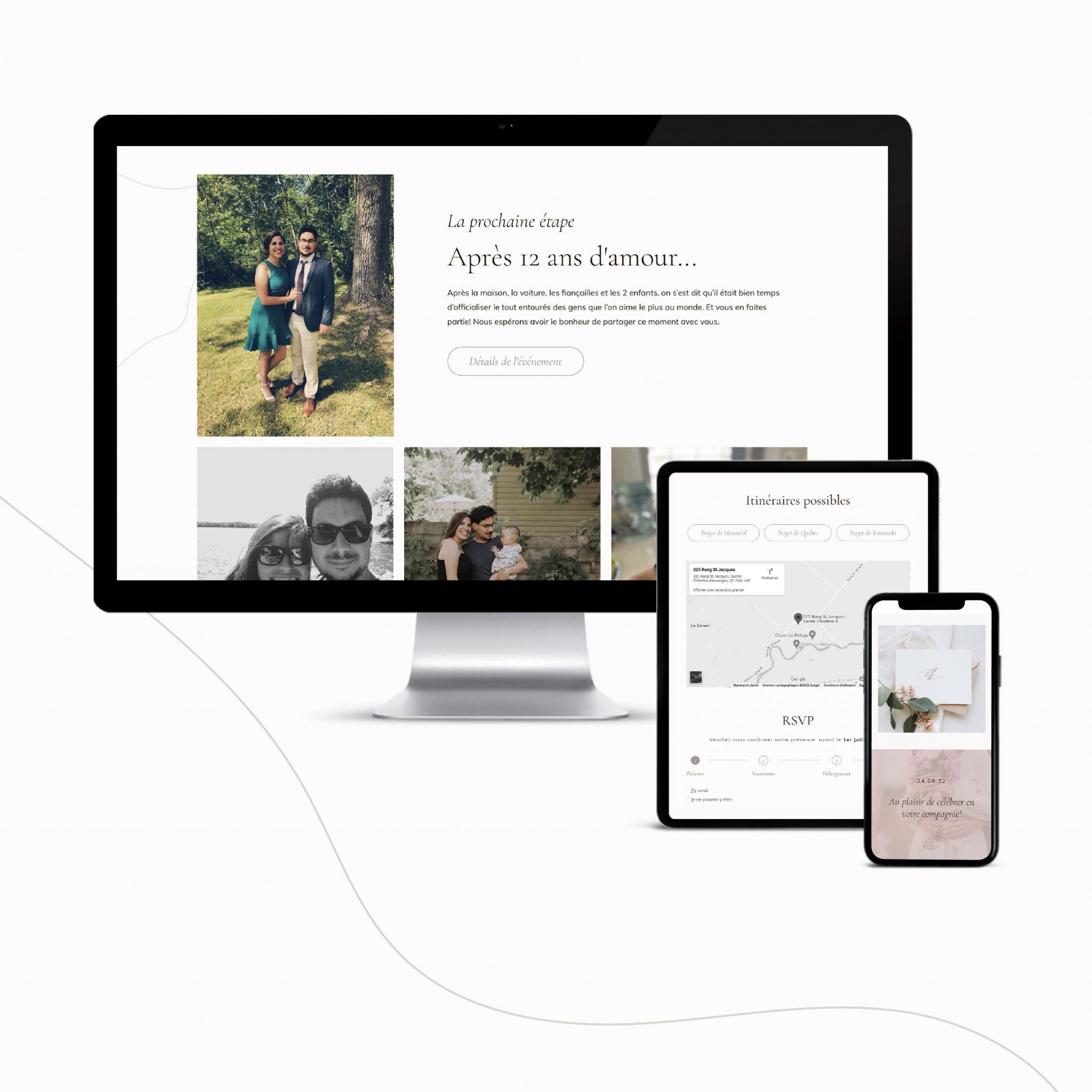 Wedding Website with RSVP form Alexem Studio Design & Web