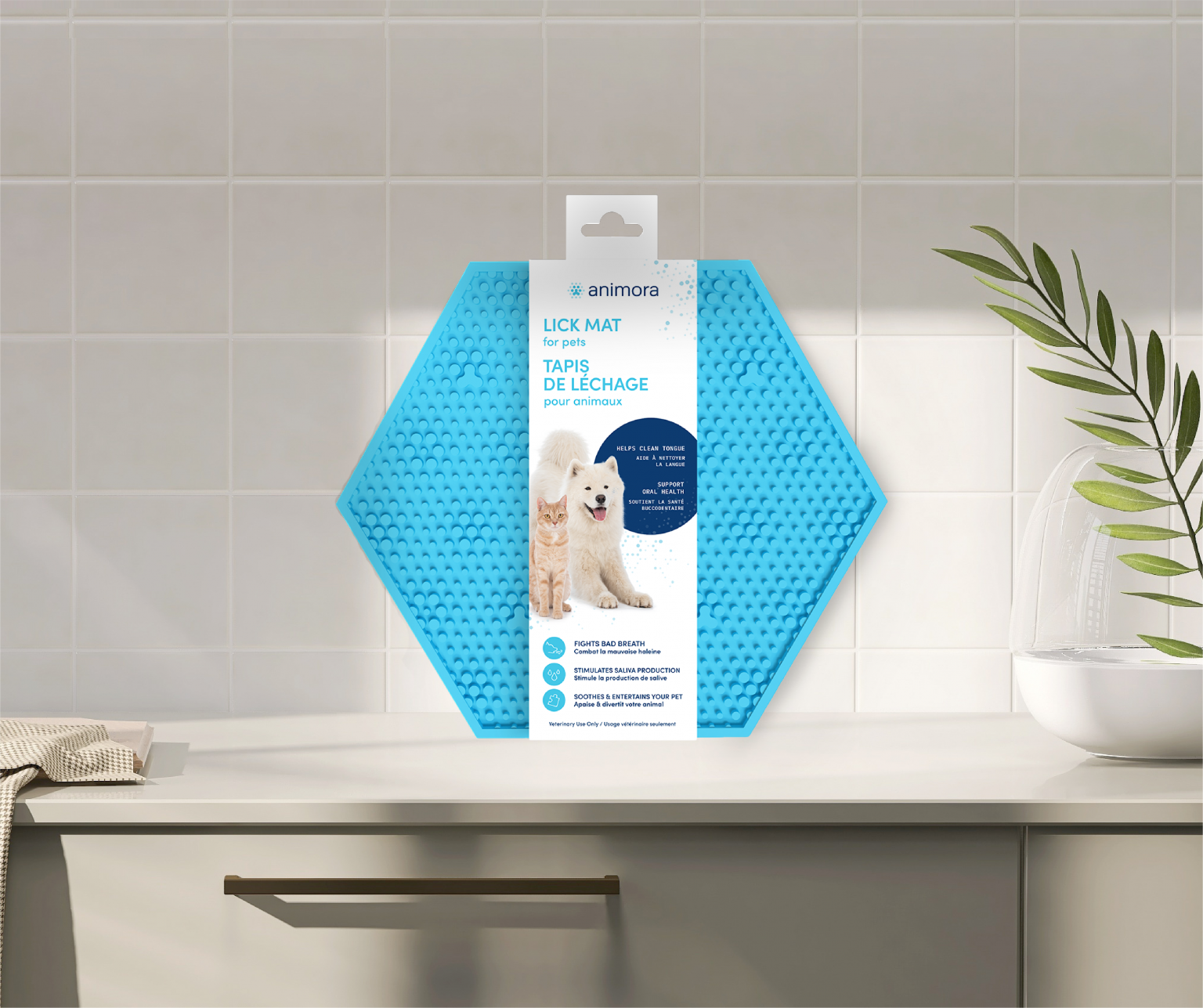 Magnifique design et emballage pour le tapis de léchage Animora Alexem Studio Design & Web