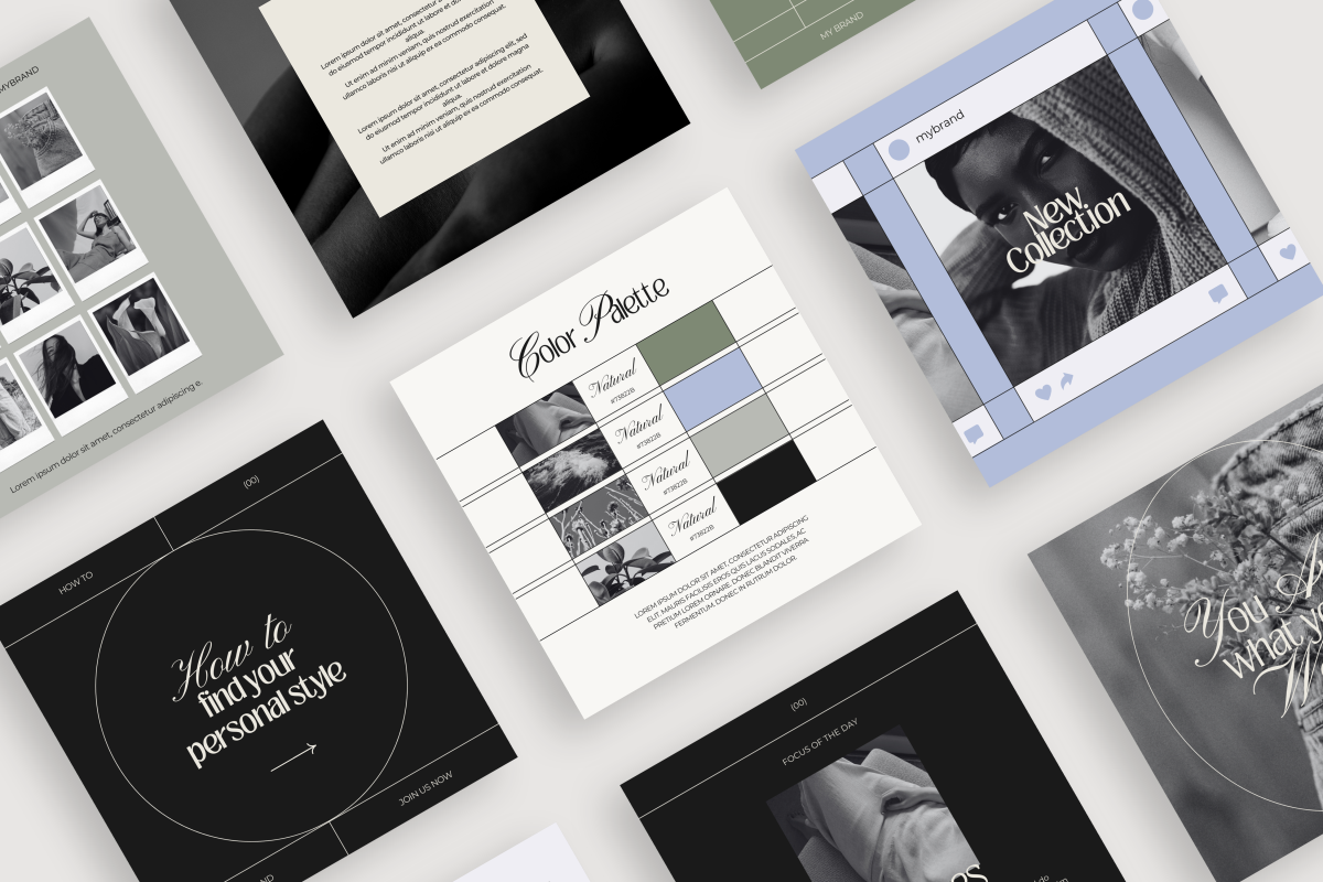 FREE Set of 100 social media templates | Fashion Brand