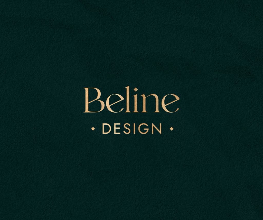 Branding, site web et gabarits minimalistes pour Beline Design, designer d’intérieur