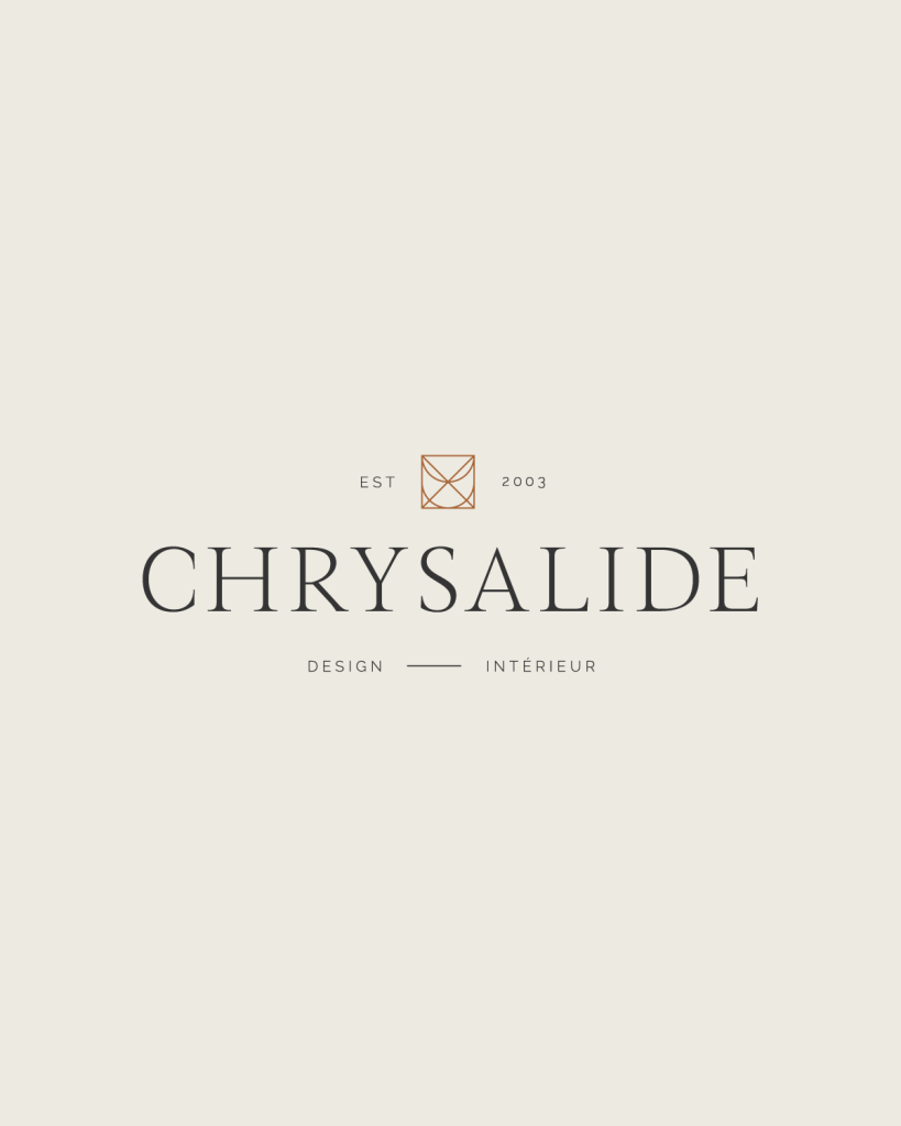 Rebranding pour Chrysalide Design – Design d’intérieur