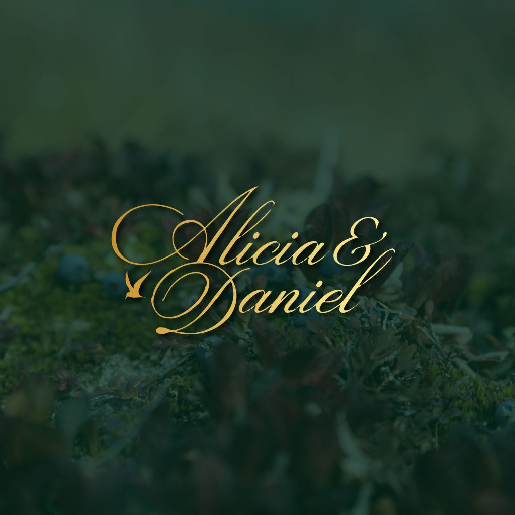 Un site web et logo de mariage élégant pour Alicia & Daniel