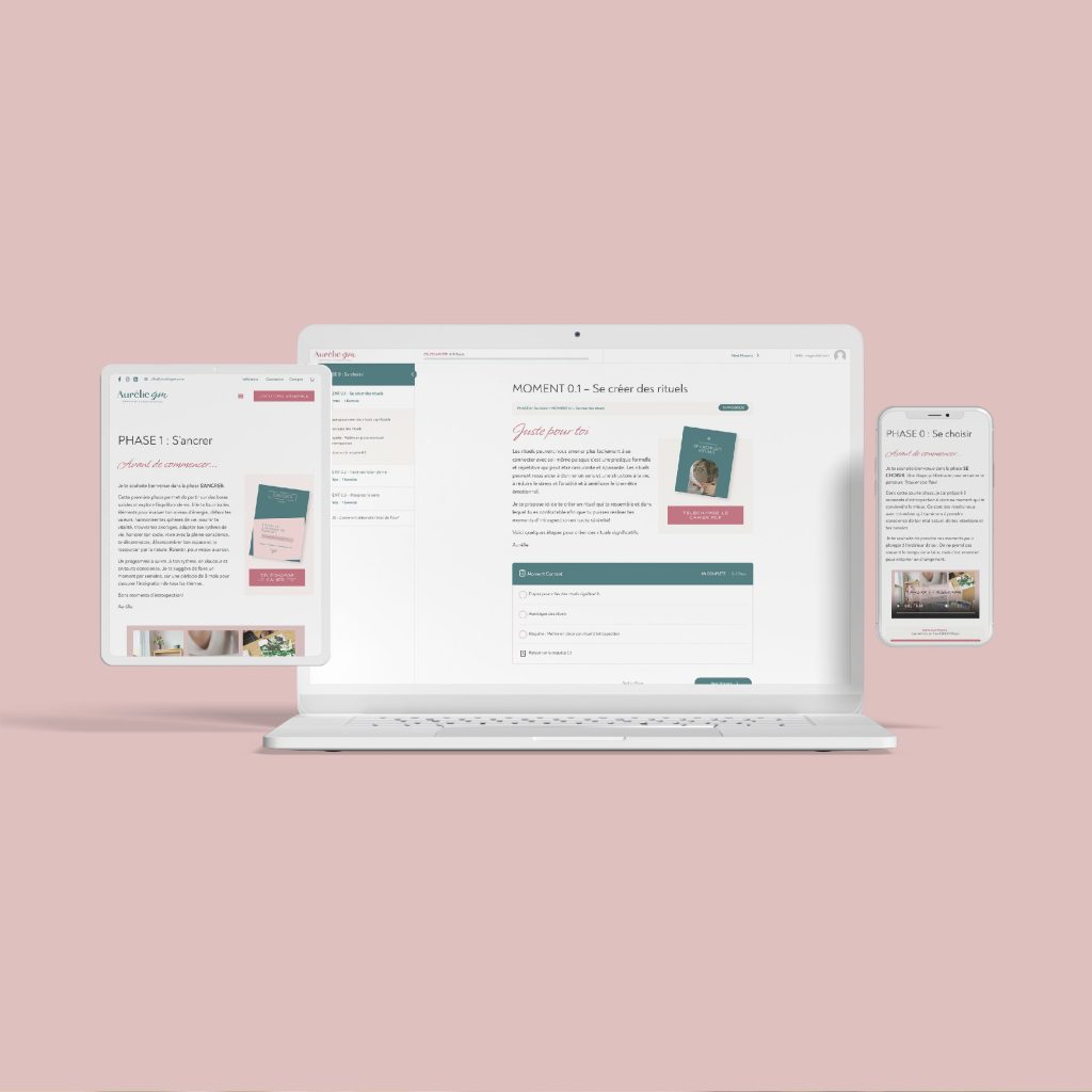 Plateforme de cours/formations en ligne pour Aurélie GM