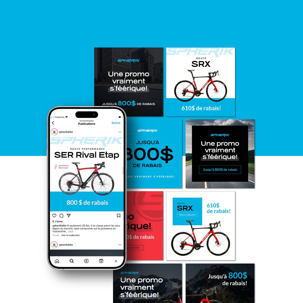 Beautiful marketing tools for Spherik Bikes