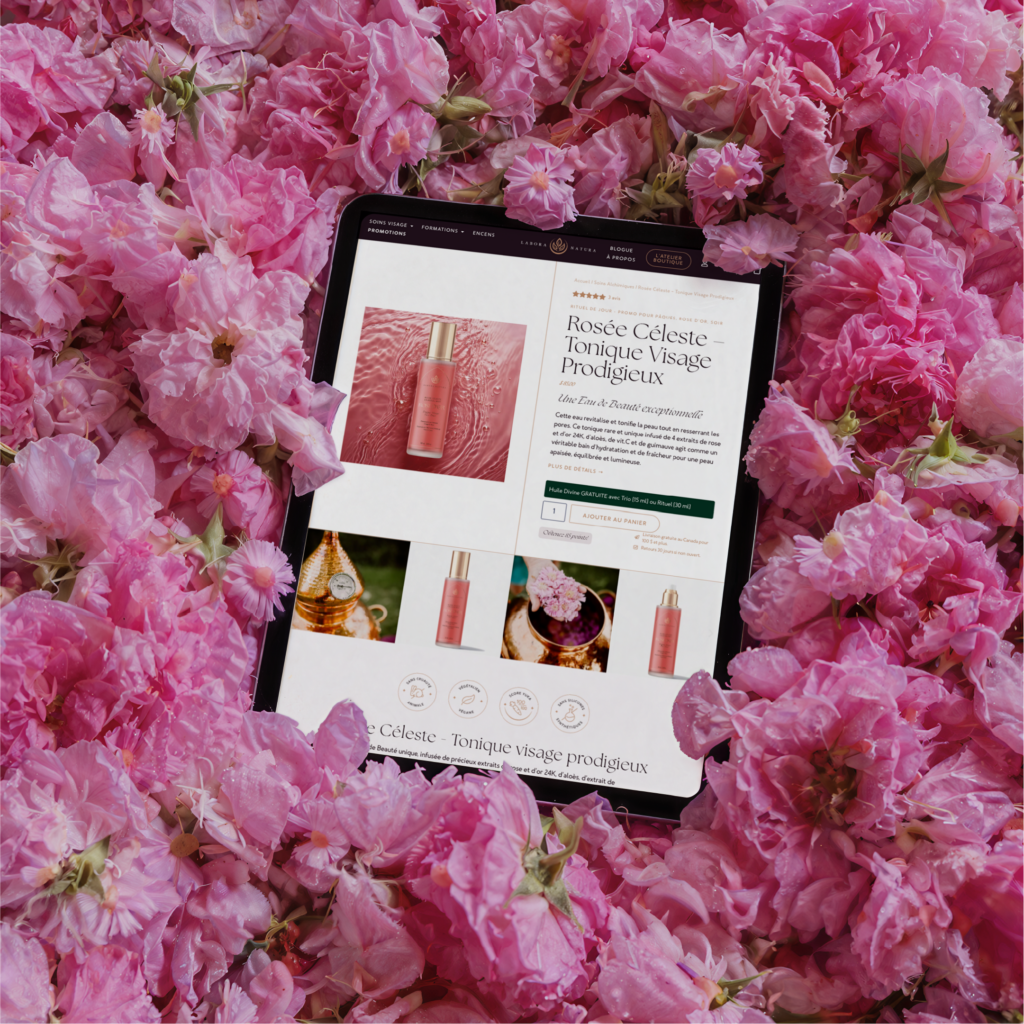 Conception d’une page produit pour Labora Natura | Design web et design d’information