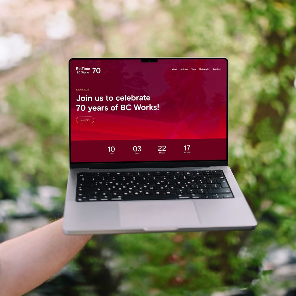 Site web complet pour le 70e anniversaire de Rio Tinto BC Works