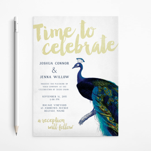 Invitation Vintage Peacock – Image 2